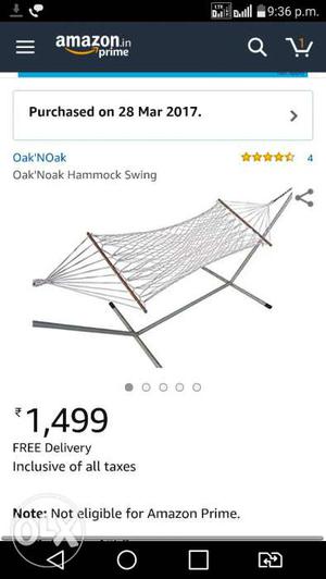 Brand new hammock!!! bought it from amazon for
