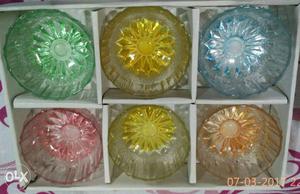 Brand new set of 6 colourful bowls