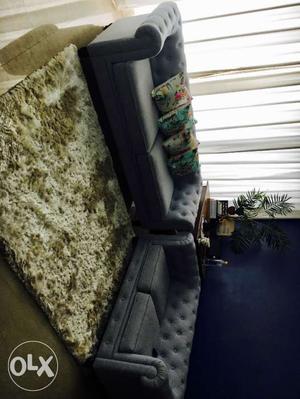 Comfort cotton grey lounge set (3seater+2seater+2