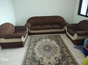 Full Sofa Set Good Condition 3 Sitter + 1 Sitter