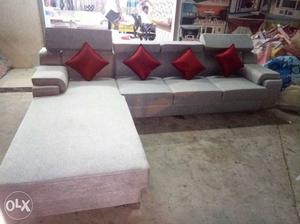 Gray Cushion Sectional Couch