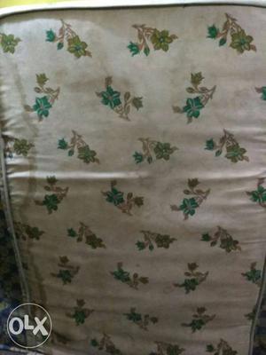 Green,brown, And White Floral Print Bed Mattress