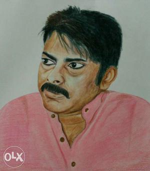 Handmade portrait of Pawan Kalyan