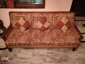 Its pure sagwan wood 5 seater Sofa Set hardly
