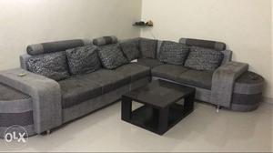 L shape sofa set