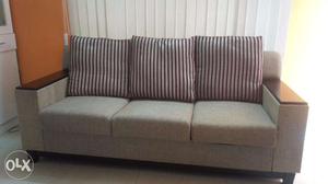 Milan Sofa With Brown Upholstery