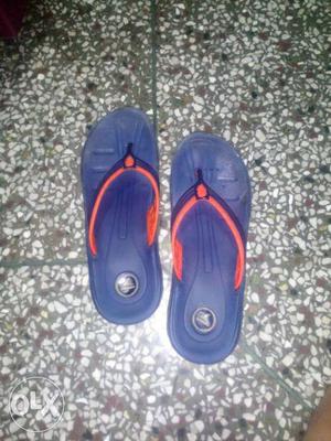 Pair Of Blue And Red Slippers