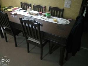Pure Sheesham 8 seater Dining Table with matching chairs