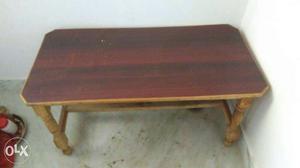 Rectangular Brown And Maroon Wooden Coffee Table