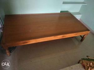 Rectangular Brown Wooden Bed Frame