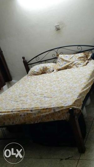 Rot iron bed along with mattress..3 years