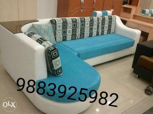 Round corner L shape sofa with warranty directly