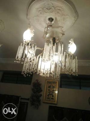 Silver And White Chandelier