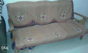 Solid shisham wood sofa set with FREE sofa covers