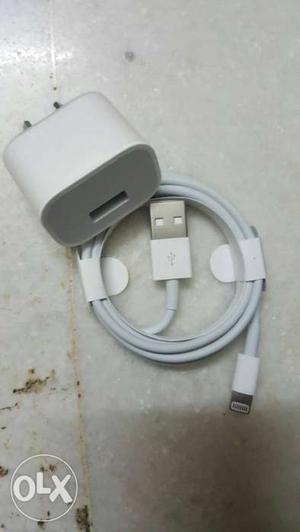 White Travel Charger