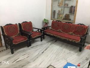Wooden sofa set only one year old