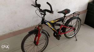 Black And Red Full-suspension Bicycle for age 6 to 10