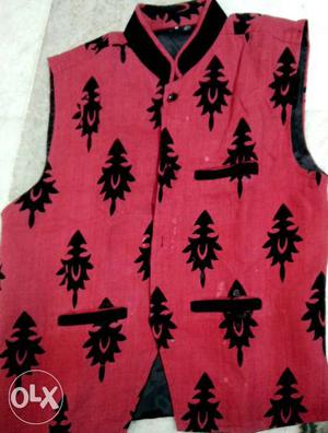 Black And Red Vest