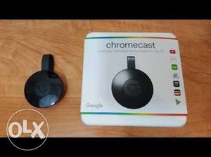 Black Chromecast With Box brand new