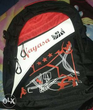 Black, Red An White Nayasa Backpack