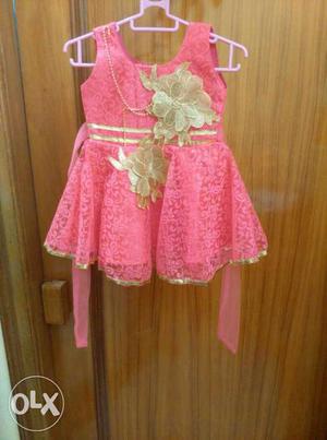 Brand new baby girl pure cotton. party wear frock