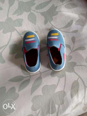 Brand new, denim blue shoes, size 9 for kids