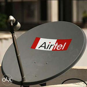 Only Airtel DTH antenna, tripod, with 10 meters Cabell