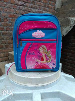 Pink And Blue Barbie Mariposa Princess Backpack