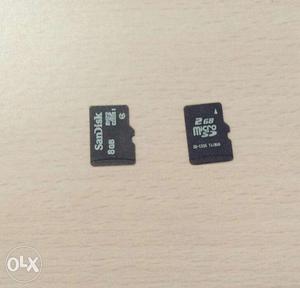 Sandisk sd cards Storage - 8gb and 2gb Colour-