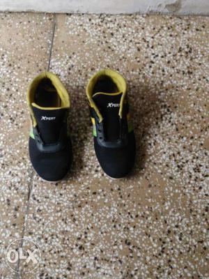 Toddler's Pair Of Black High-top Shoes