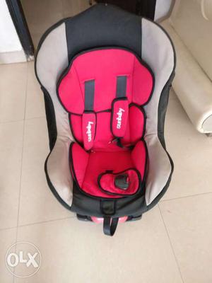 Toddler's Red, Grey, And Black Car Seat