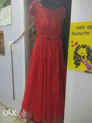 Beautiful red gown worn only once Selling along with