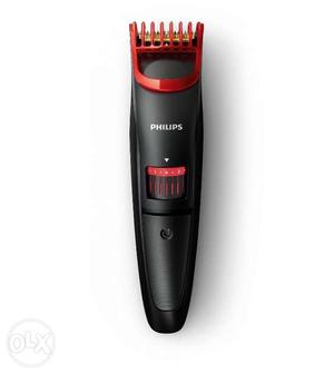 Black And Red Philips Trimmer