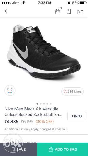 Black And White Nike Air Versitile