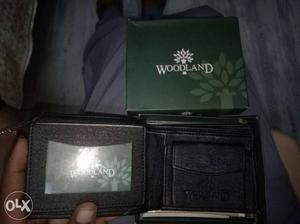 Black Leather Woodland Wallet