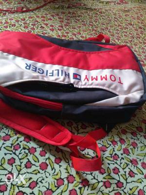 Black White And Red Tommy Hilfiger Backpack