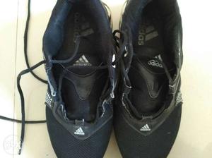 Black-and-white Adidas Running Shoes