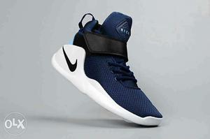 Blue And White Nike Basketball Shoe