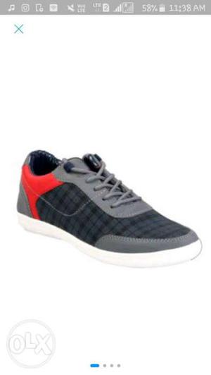 Brand new.not used Addi Gray And Red Low-top Sneaker