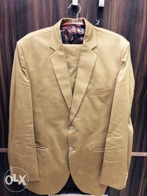 Brown Notch Lapel Suit Jacket
