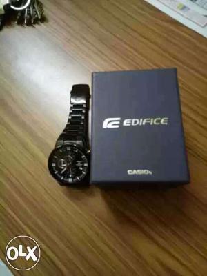 Casio Edifice Black Watch With Black Strap