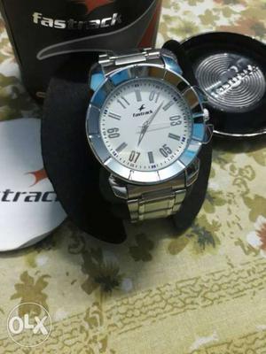 Fastrack new watch with silver link lock