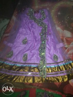 Light purple frock pajama new h with out use