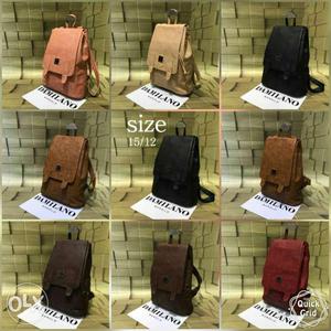 Nine Damilano Leather Backpacks