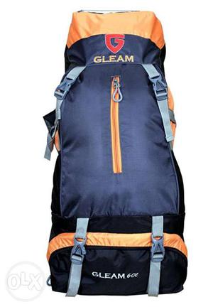 Orange And Blue Gleam Outdoor Backpack