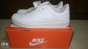 Pair Of White Nike Sneaker With Box