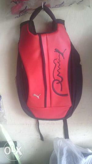 Red And Black Puma Backpack