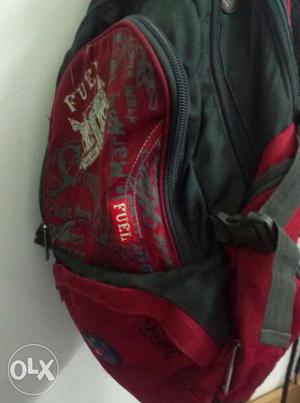 Red And Gray Fuel Backpack