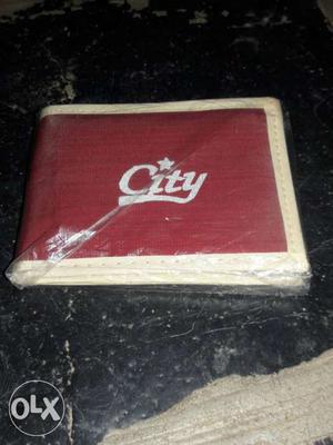 Red And White City Bifold Wallet