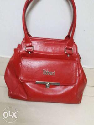 Red Esbari Leather Handbag